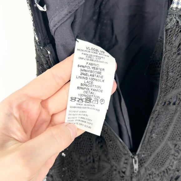 Martha Medeiros Plaid Lace Lace Up Neckline Maxi Dress - Picture 10 of 11